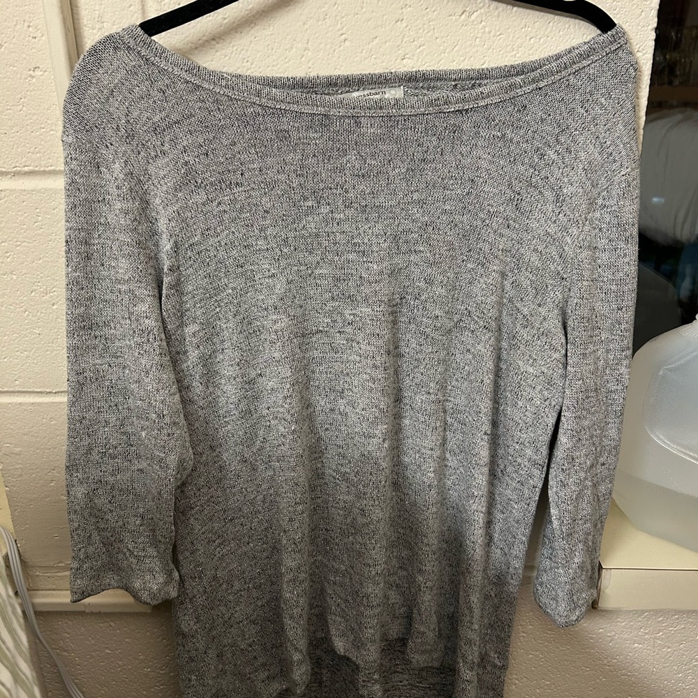 Dress Barn Off-the-Shoulder Gray Sweater